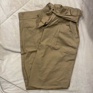 Zara High-rise Wide Leg Pants with Tie Stretch Waist Size Medium